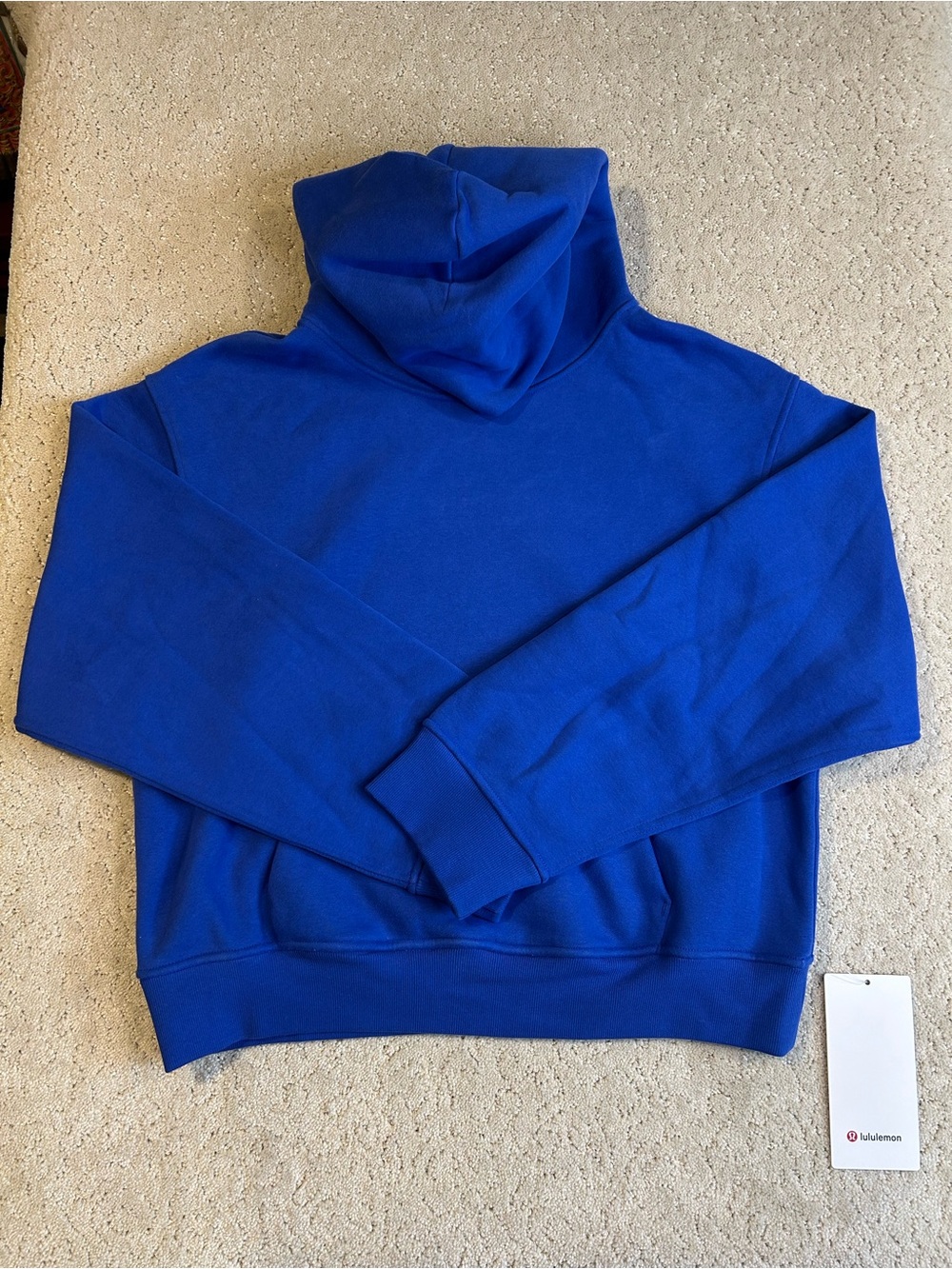 NWT Lululemon W Steady State SuperLoft Hoodie Beach Ball Blue, Size XS